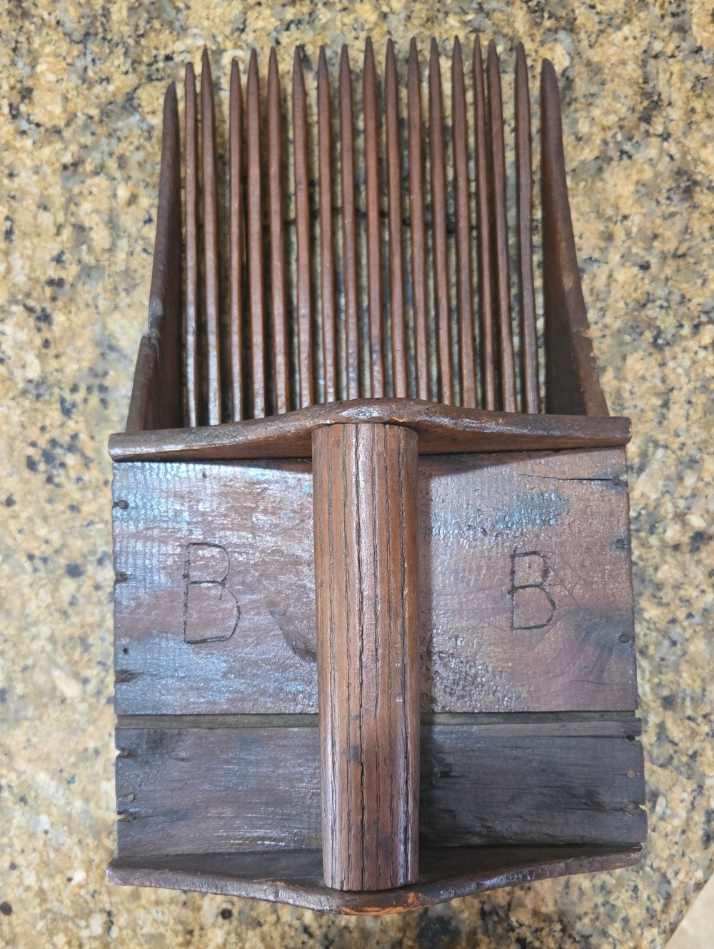 Vintage Wooden Handheld Blueberry Picker